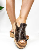 Corky's Espresso Crinkle Neon Moon Sandals - Macoma Boutique302 Wedges & Heels