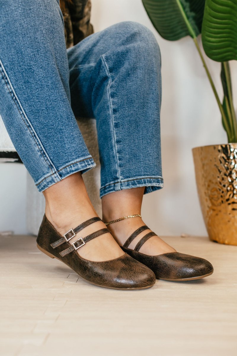 Corky's Espresso Crinkle Own It Flats - Macoma Boutique305 Flats