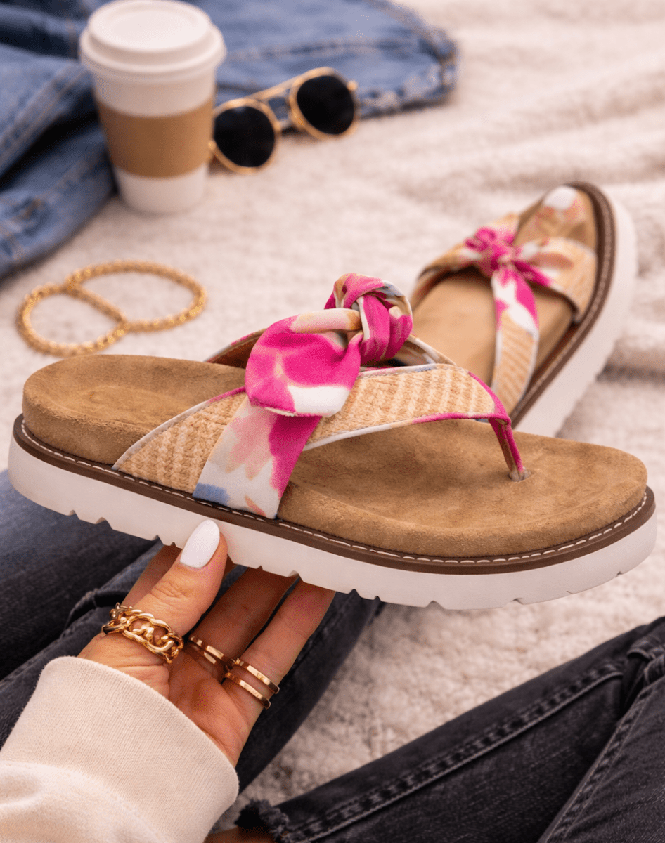 Corky's Floral Never Settle Sandals - Macoma Boutique305 Flats