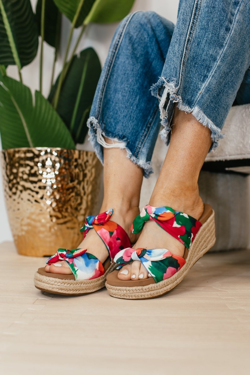 Corky's Floral Tie The Knot Sandals FINAL SALE - Macoma Boutique302 Wedges & Heels