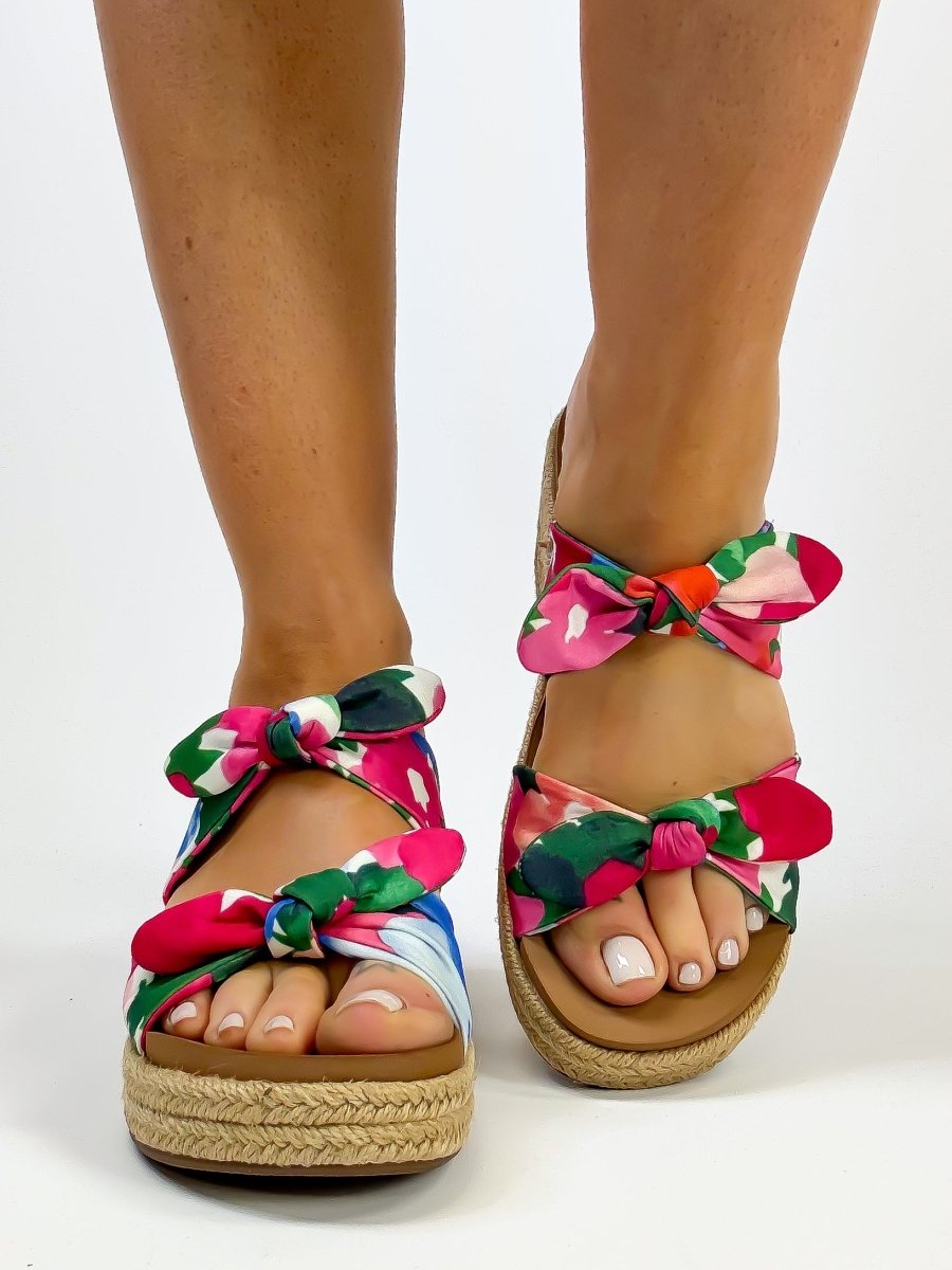 Corky's Floral Tie The Knot Sandals FINAL SALE - Macoma Boutique302 Wedges & Heels