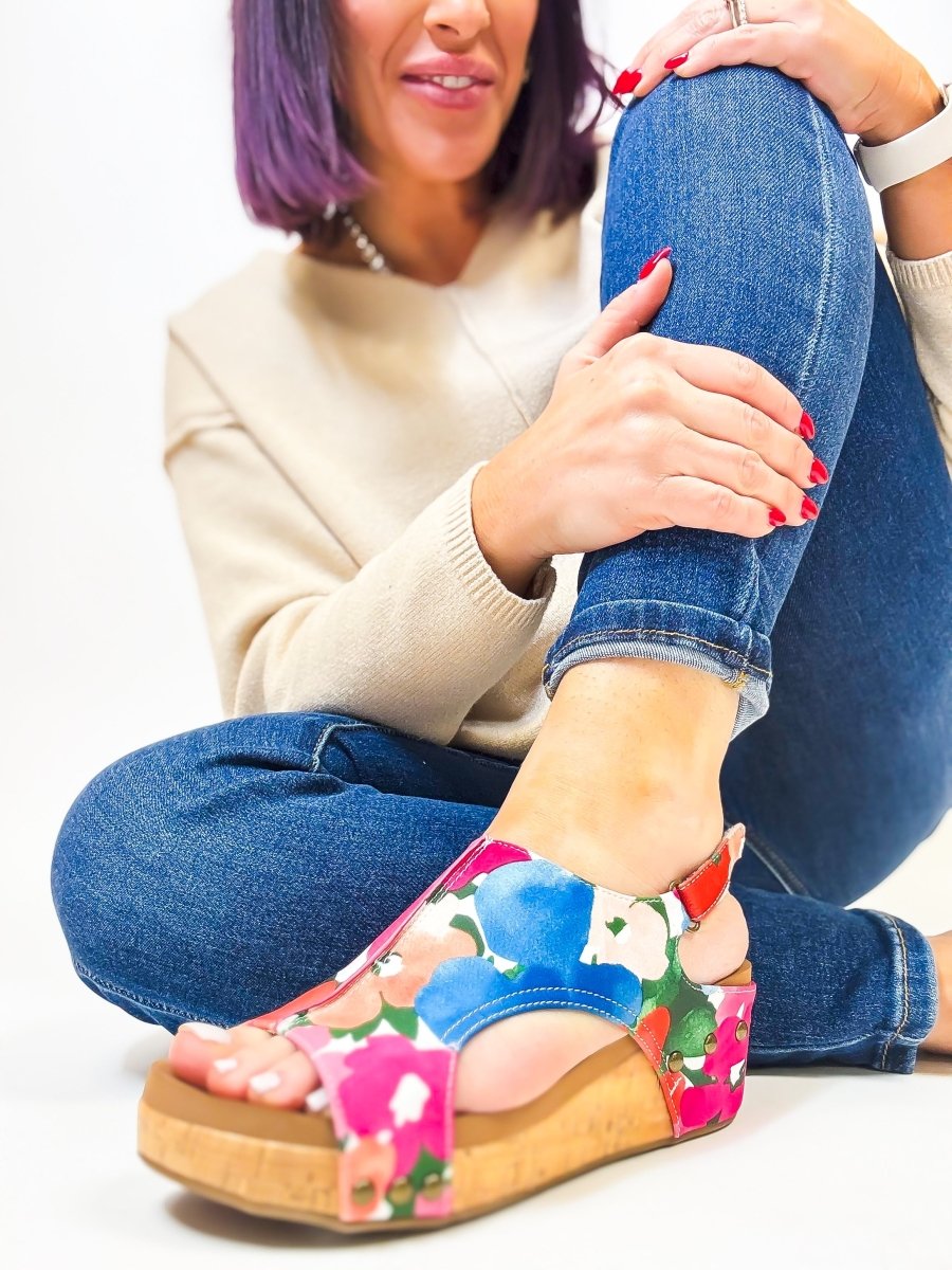 Corky's Flowers Volta II Sandals FINAL SALE - Macoma Boutique302 Wedges & Heels