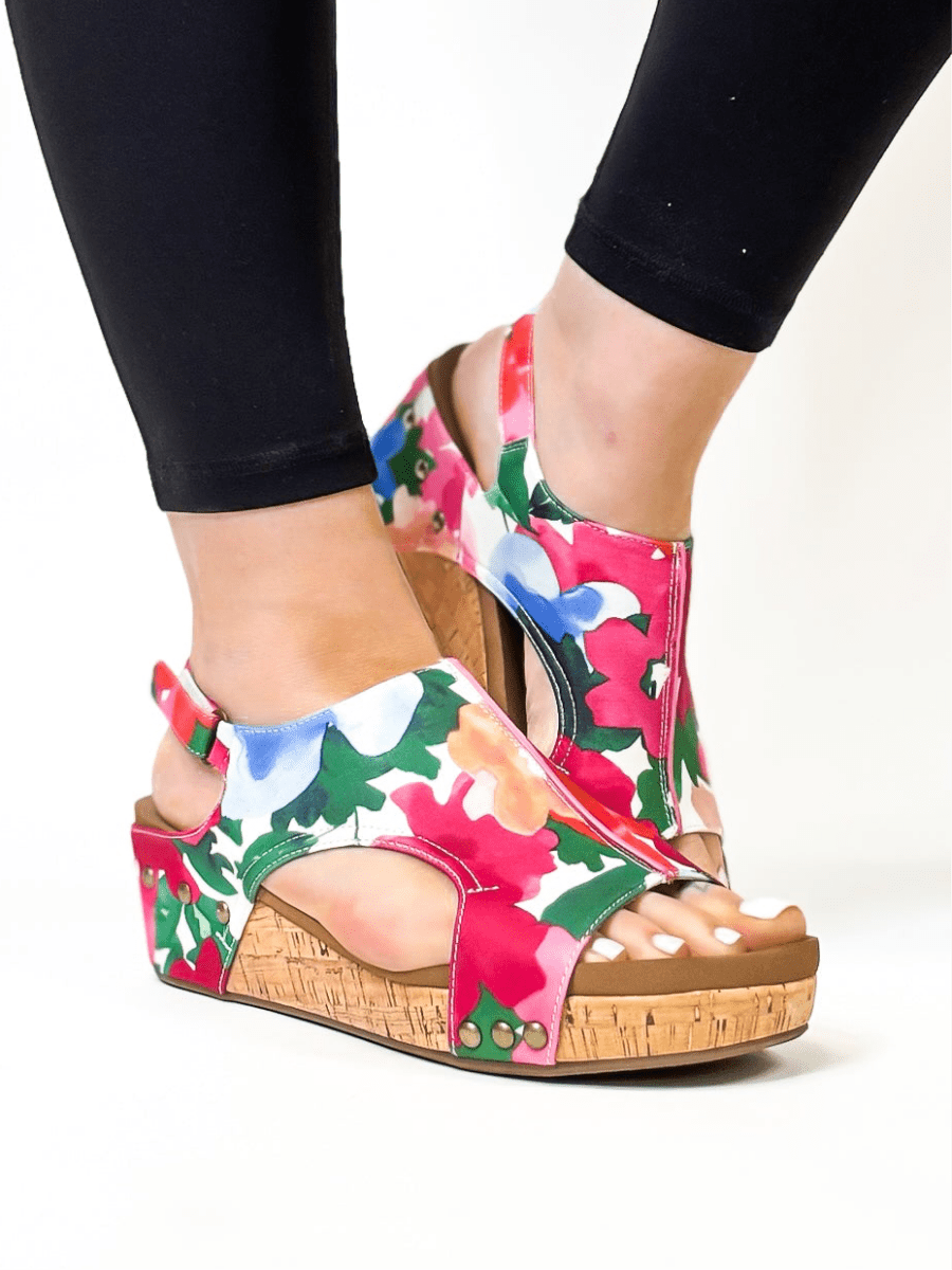 Corky's Flowers Volta II Sandals FINAL SALE - Macoma Boutique302 Wedges & Heels