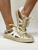 Corky's Gold Crinkle Metallic Friend Zone Sneakers - Macoma Boutique301 Sneakers