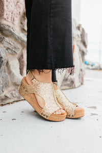 Corky's Gold Glitter Carley Sandals - FINAL SALE