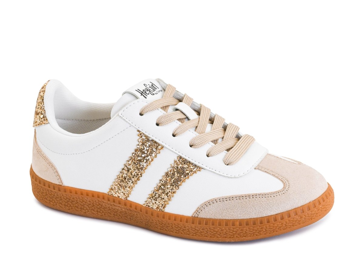 Corky's Gold Glitter Heads Up Sneakers - Macoma Boutique301 Sneakers