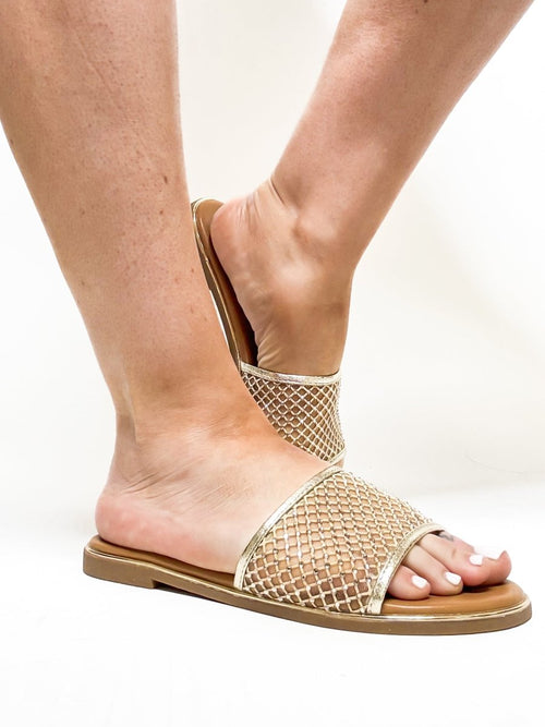 Corky's Gold Just Meshin With Ya Sandals - Macoma Boutique304 Sandals