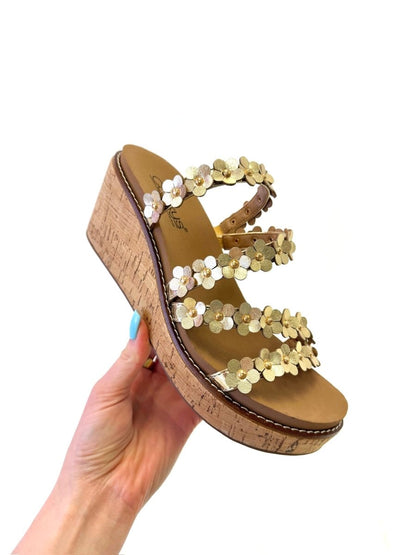 Corky's Gold Let's Be Friends Wedges - Macoma Boutique302 Wedges & Heels
