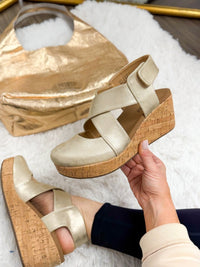 Corky's Gold Wash Metallic Case Closed Wedges