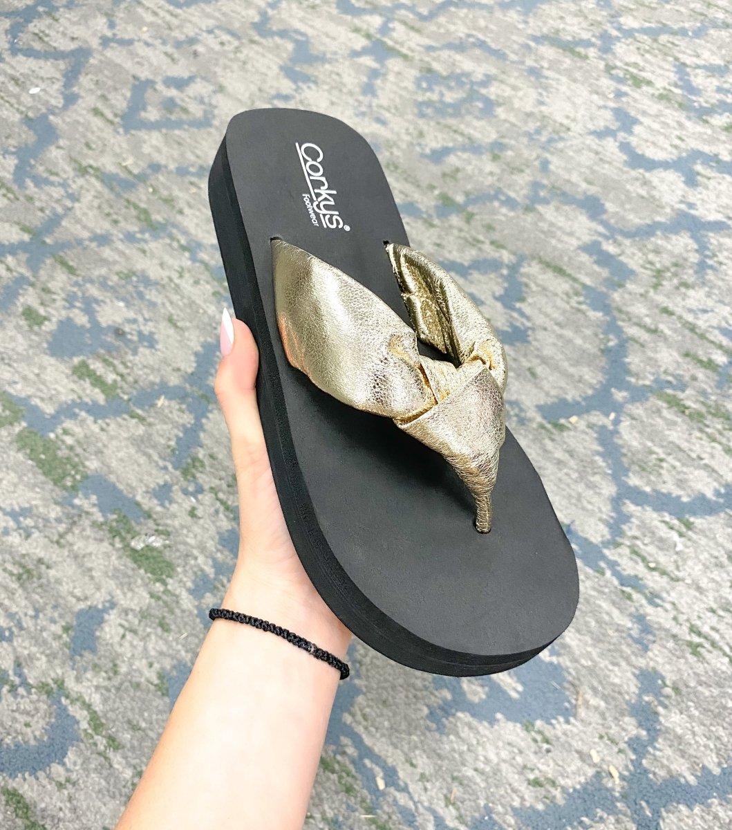 Corky's Gold You Go Girl Sandals - Macoma Boutique304 Sandals