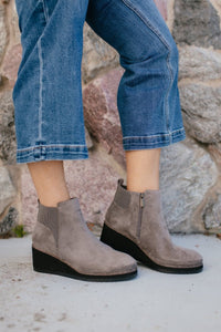 Corky's Grey Faux Suede Apple Sauced Boots