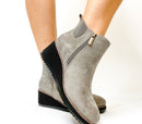 Corky's Grey Faux Suede Apple Sauced Boots - Macoma Boutique303 Mules & Boots