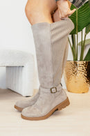 Corky's Grey Faux Suede Hay There Boots Wide Calf Friendly - Macoma Boutique303 Mules & Boots