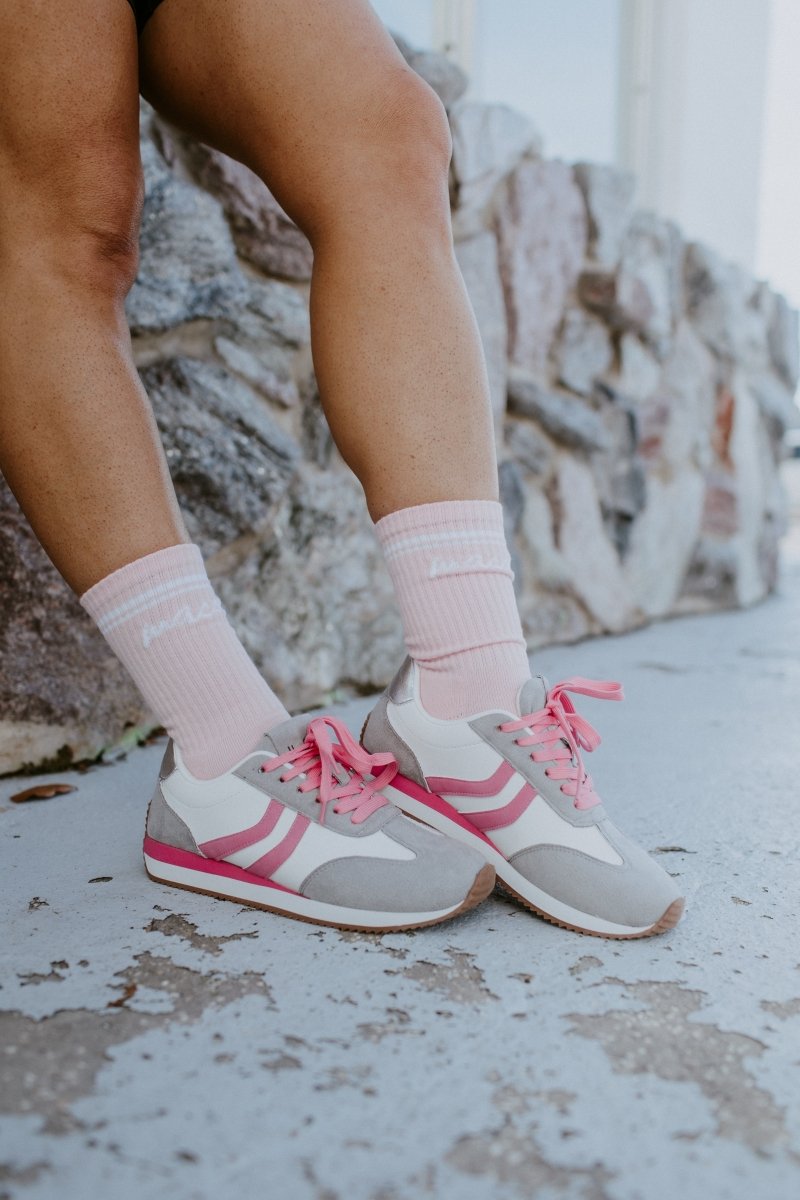 Corky's Grey Pink Combo Kickoff Sneakers