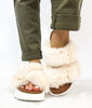 Corky's Ivory Fur Hearsay Sandals - Macoma Boutique304 Sandals