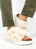 Corky's Ivory Fur Hearsay Sandals - Macoma Boutique304 Sandals