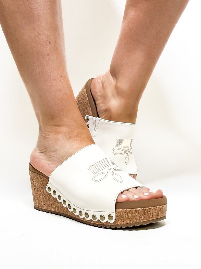 Corky's Ivory Saddle Up Sandals