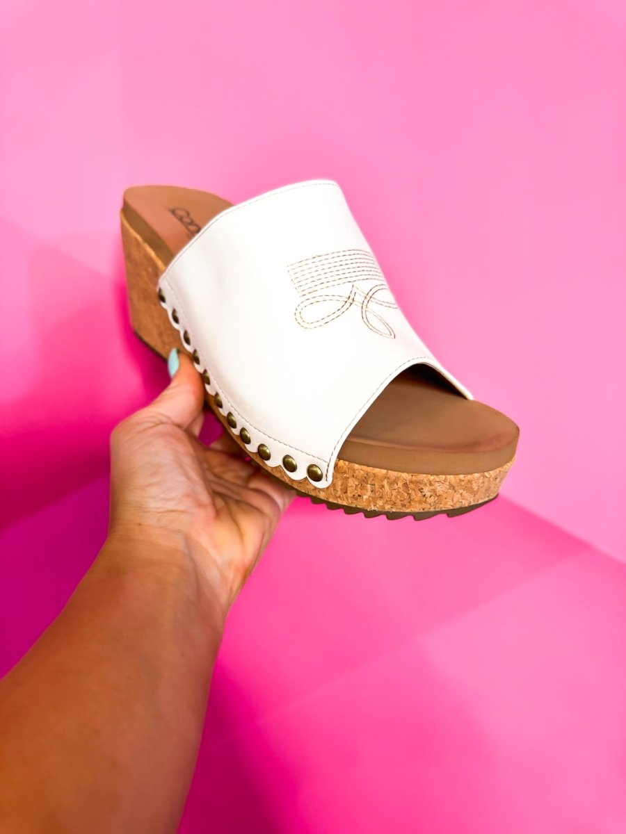 Corky's Ivory Saddle Up Sandals - Macoma Boutique302 Wedges & Heels