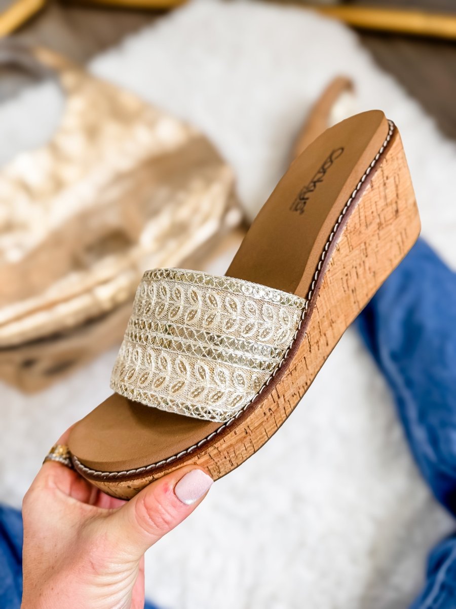 Corky's Ivory Wanderlust Sandals - Macoma Boutique302 Wedges & Heels