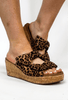 Corky's Leopard Bowed Up Sandals - Macoma Boutique302 Wedges & Heels