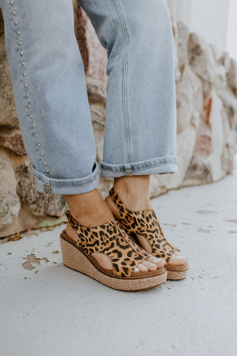 Corky's Leopard Carley Sandals