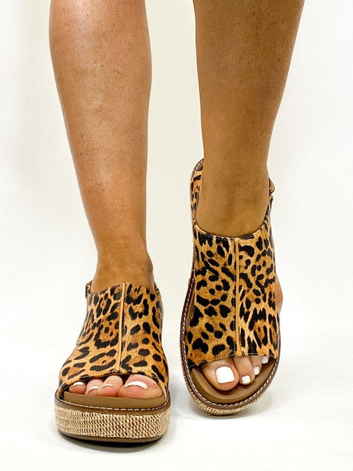 Corky's Leopard Carley Sandals - Macoma Boutique302 Wedges & Heels