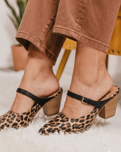 Corky's Leopard Combo Sober Up Heels - Macoma Boutique303 Mules & Boots