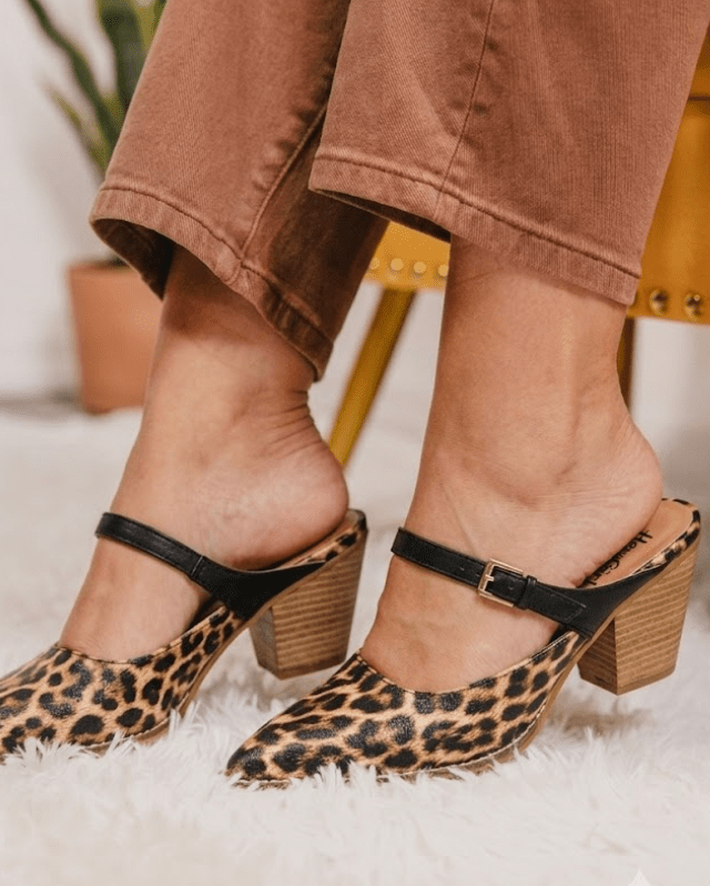 Corky's Leopard Combo Sober Up Heels - Macoma Boutique303 Mules & Boots