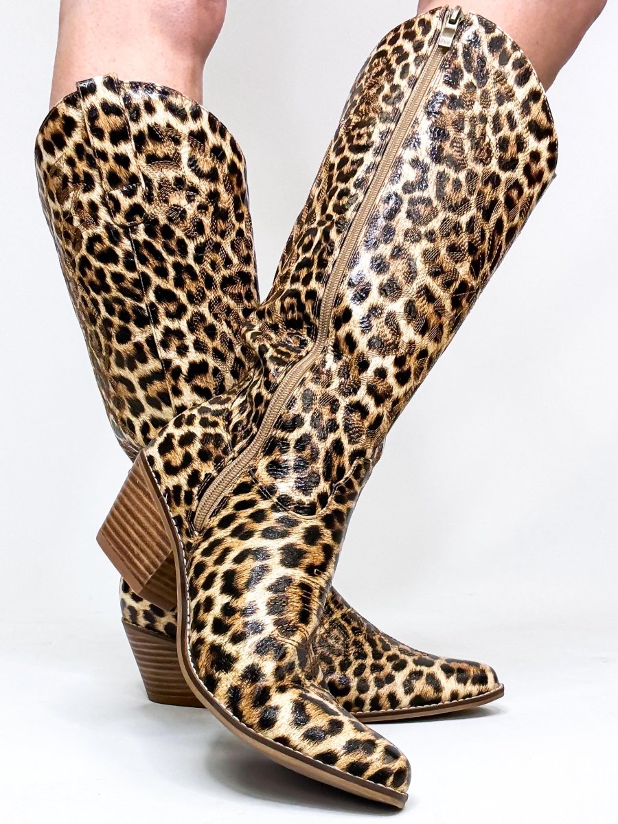 Corky's Leopard Just In Case Boots - Wide Calf - Macoma Boutique303 Mules & Boots