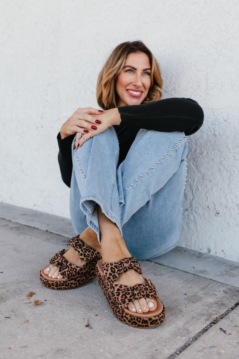 Corky's Leopard Lil Bit Knotty Sandals - Macoma Boutique304 Sandals