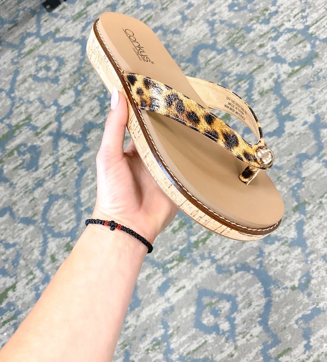 Corky's Leopard Off The Deep End Sandals - Macoma Boutique304 Sandals