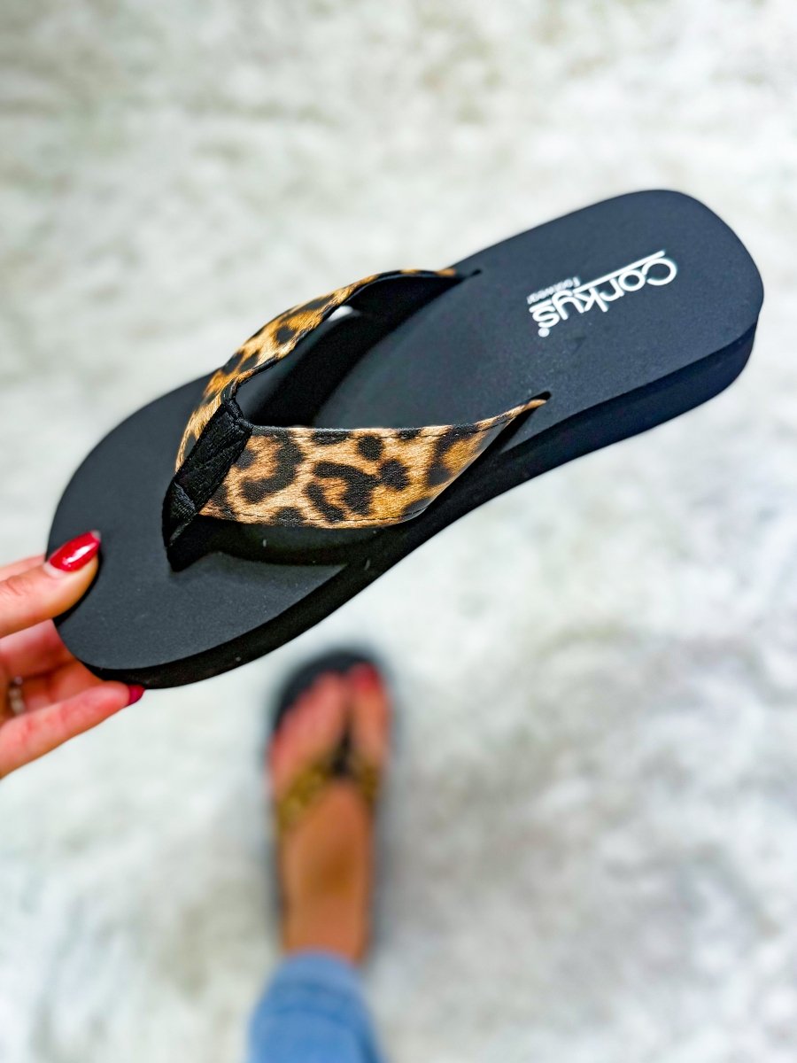 Corky's Leopard Overboard Sandals - Macoma Boutique304 Sandals
