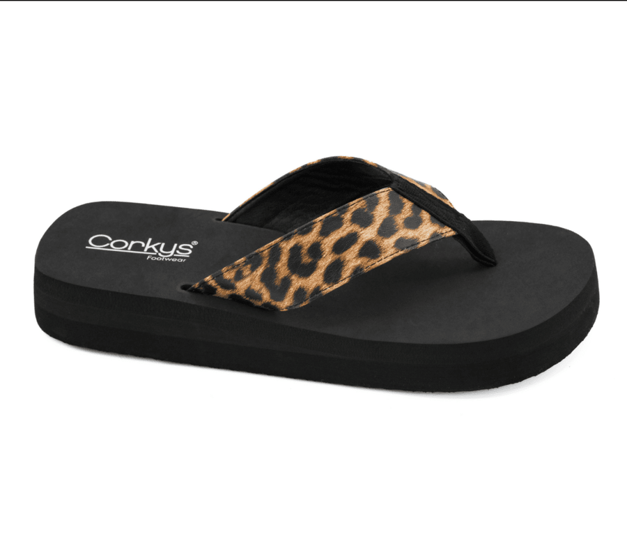 Corky's Leopard Overboard Sandals