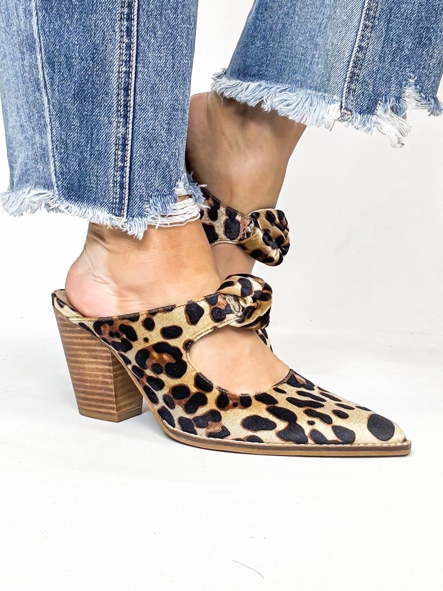 Corky's Leopard Velvet Knot Gonna Happen Shoes - Macoma Boutique302 Wedges & Heels