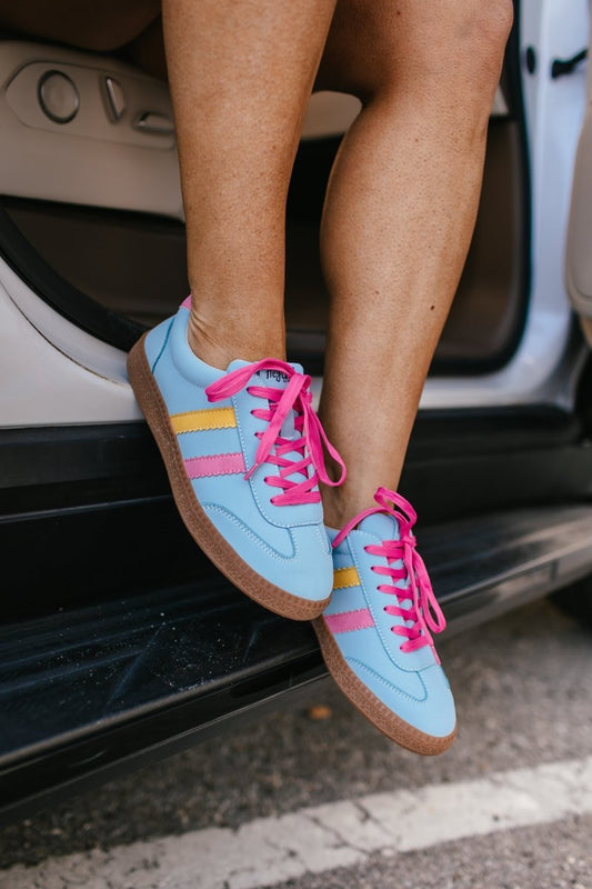 Corky's Light Blue Heads Up Sneakers - Macoma Boutique301 Sneakers