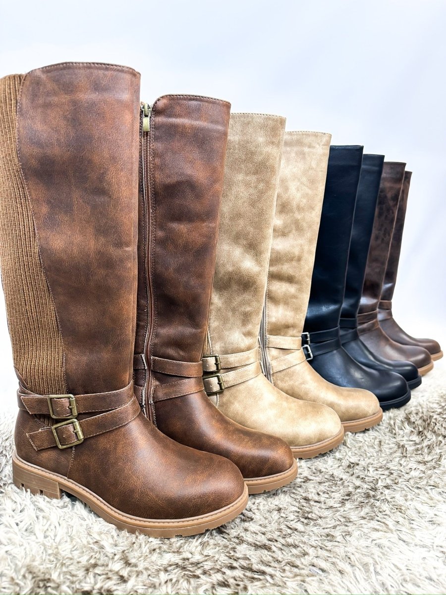 Corky's Mahogany Hay Bale Wide Calf Friendly Boots - Macoma Boutique303 Mules & Boots