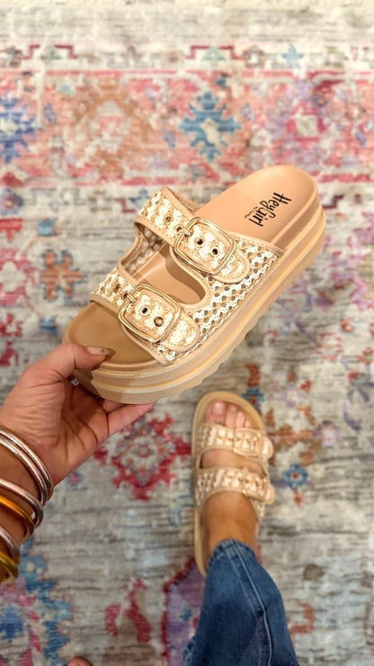 Corky's Natural Combo Word On The Street Sandals - Macoma Boutique304 Sandals