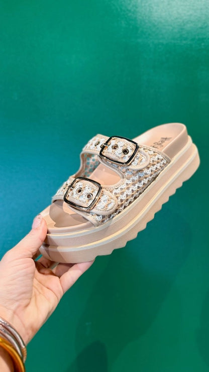 Corky's Natural Combo Word On The Street Sandals - Macoma Boutique304 Sandals
