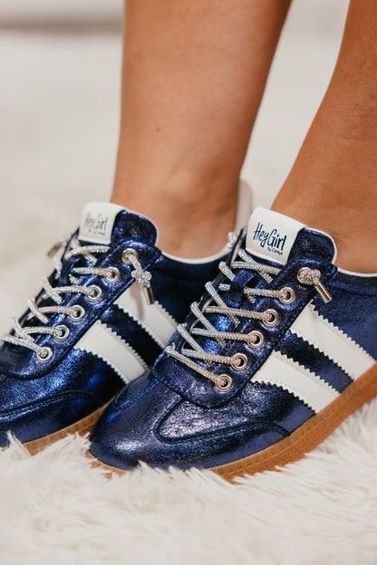 Corky's Navy Metallic Heads Up Sneakers - Macoma Boutique301 Sneakers