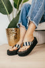 Corky's Navy Natural Stripe Take A Dip Sandals - FINAL SALE - Macoma Boutique304 Sandals