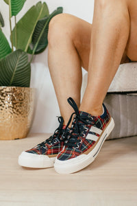 Corky's Navy Plaid That's Her Sneakers