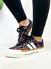 Corky's Navy Plaid That's Her Sneakers - Macoma Boutique301 Sneakers