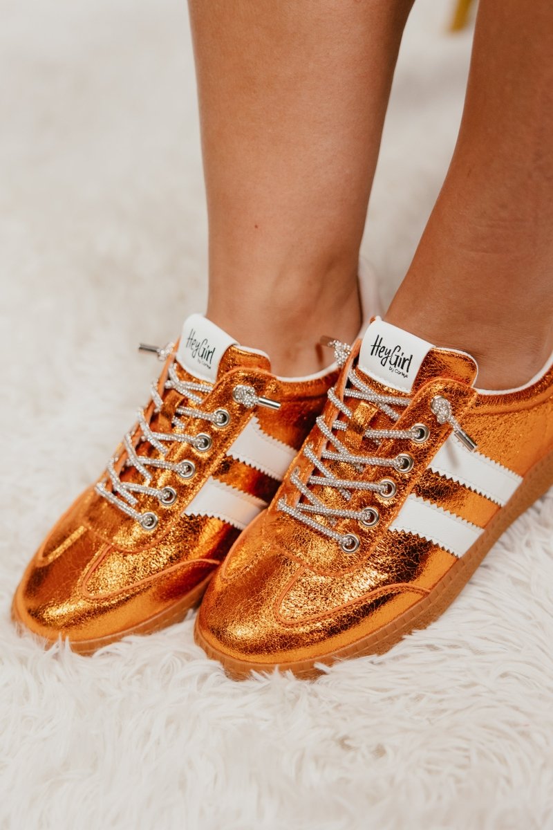 Corky's Orange Metallic Heads Up Sneakers - Macoma Boutique301 Sneakers