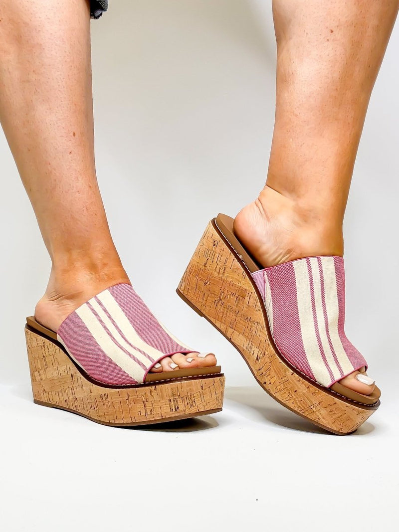 Corky's Pink Natural Stripe 2 Mugshot Shoes