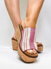 Corky's Pink Natural Stripe 2 Mugshot Shoes - Macoma Boutique302 Wedges & Heels