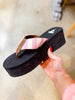 Corky's Pink Natural Stripe Take A Dip Sandals - FINAL SALE - Macoma Boutique304 Sandals