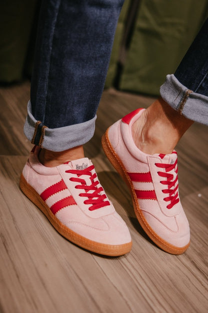 Corky's Pink Red Combo Heads Up Sneakers - Macoma Boutique301 Sneakers