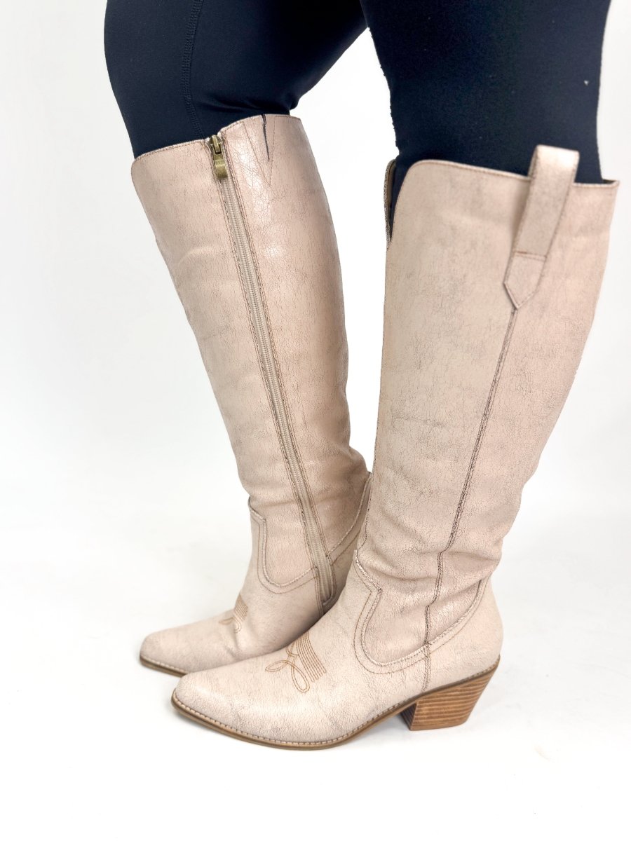 Corky's Putty Crackle Hats Off Boots - Wide Calf - Macoma Boutique303 Mules & Boots