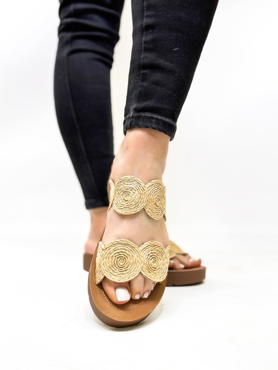Corky's Raffia Cheers Beaches Sandals FINAL SALE - Macoma Boutique304 Sandals