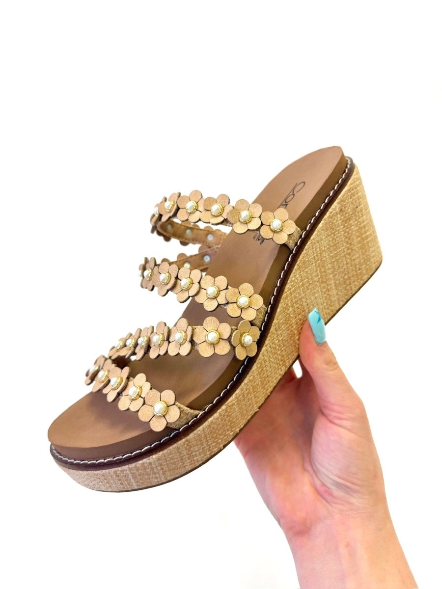 Corky's Raffia Let's Be Friends Wedges - Macoma Boutique302 Wedges & Heels